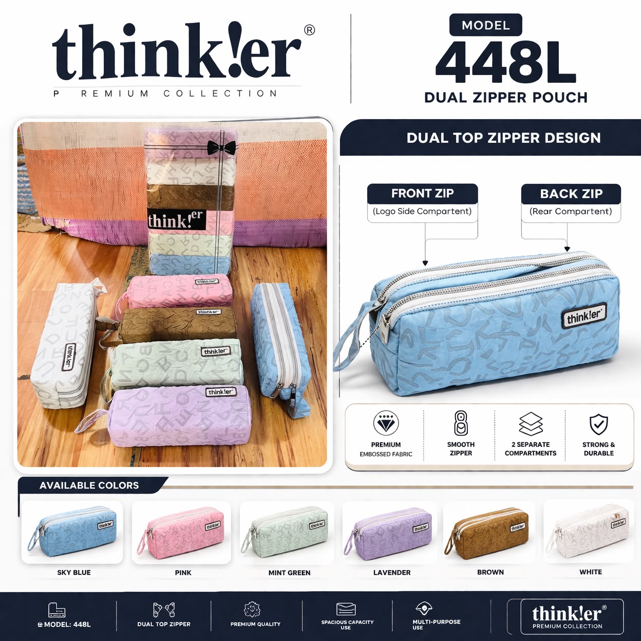 Navkaar tradezone is the best pencil pouch manufacturer in Mumbai, india, we manufacture high quality pencil pouches . Thinker pencil pouch manufacturer in india by Navkaar Tradezone, we manufacture high quality, durable pencil pouches.2