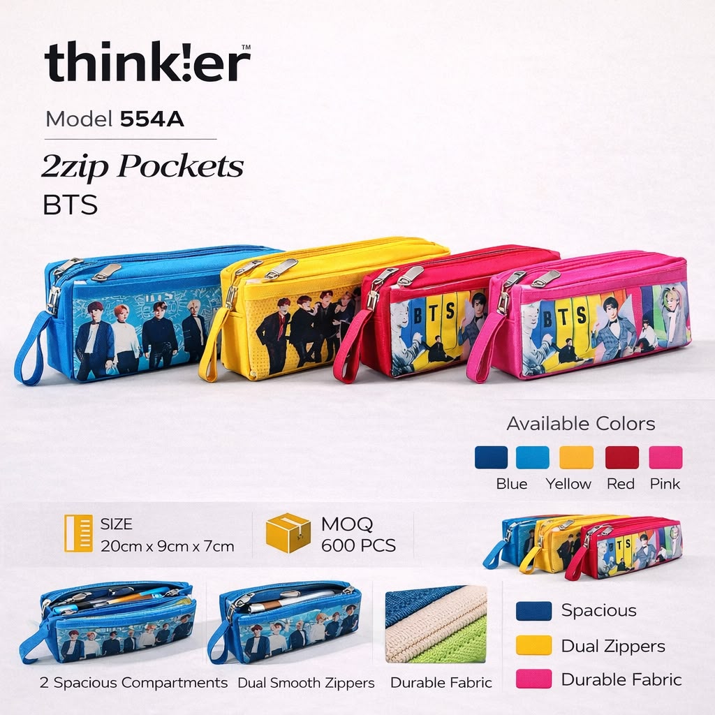 Navkaar tradezone is the best pencil pouch manufacturer in Mumbai, india, we manufacture high quality pencil pouches . Thinker pencil pouch manufacturer in india by Navkaar Tradezone, we manufacture high quality, durable pencil pouches.2