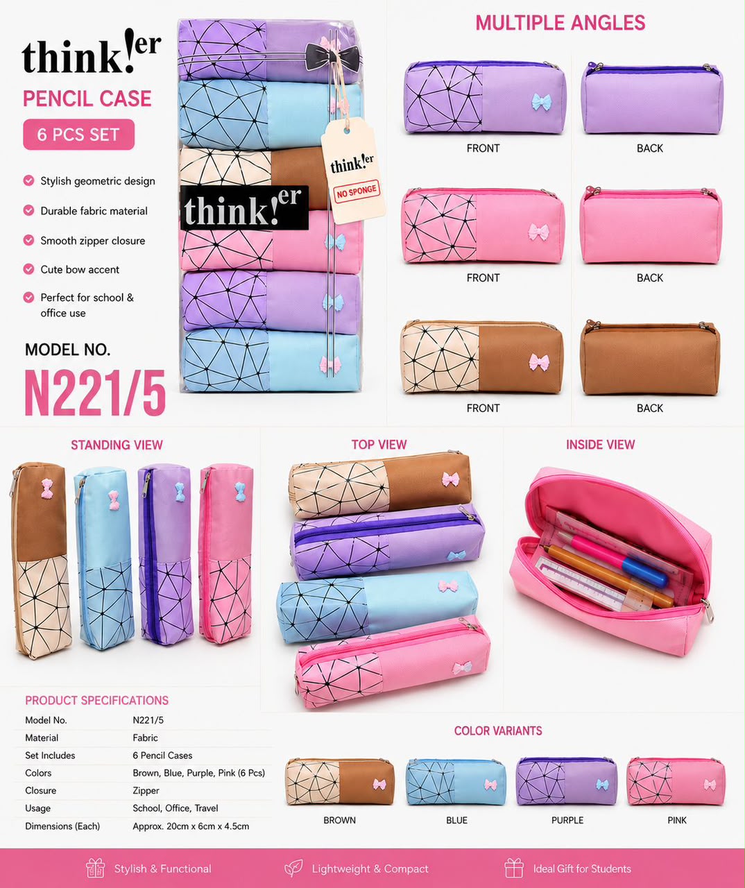 Navkaar tradezone is the best pencil pouch manufacturer in Mumbai, india, we manufacture high quality pencil pouches . Thinker pencil pouch manufacturer in india by Navkaar Tradezone, we manufacture high quality, durable pencil pouches.2