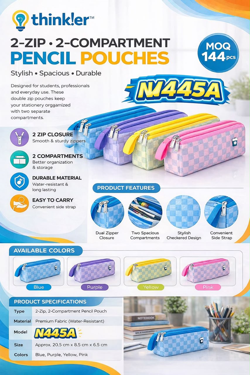 Navkaar tradezone is the best pencil pouch manufacturer in Mumbai, india, we manufacture high quality pencil pouches . Thinker pencil pouch manufacturer in india by Navkaar Tradezone, we manufacture high quality, durable pencil pouches.2